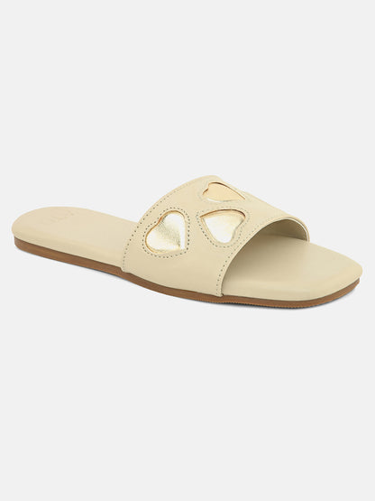 Golden heart flats